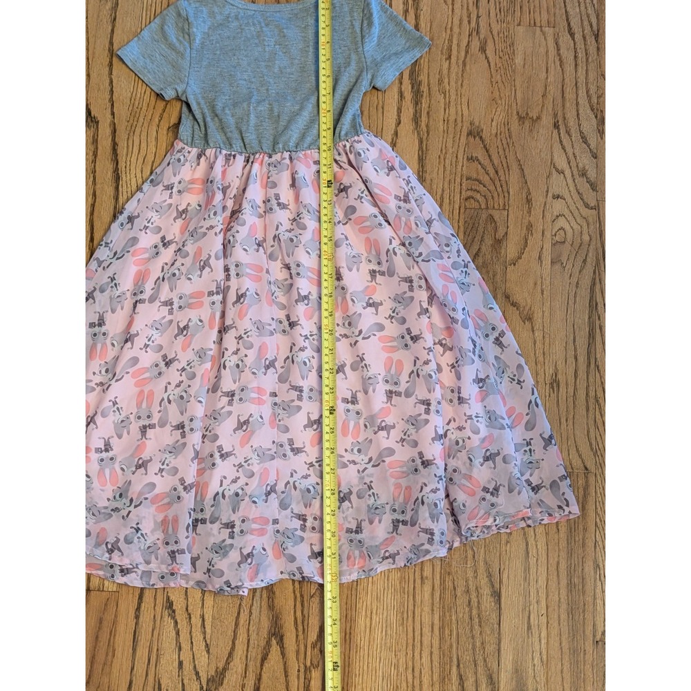 Disney Zootopia Judy Hopps, Bunny, Long Dress Girls Size XS (4-5) Gray & Pink - Picture 6 of 9